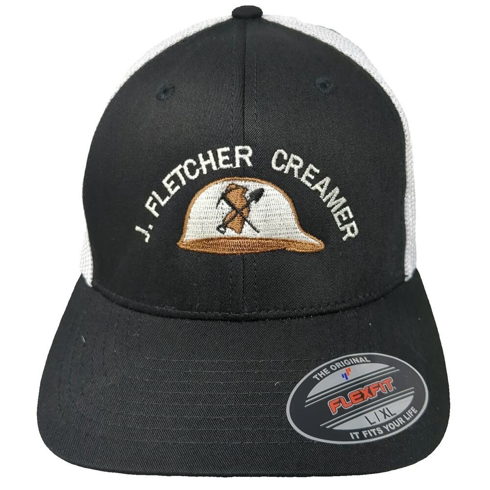 Port Authority Baseball Cap Black XL Flexfit Mesh J Fletcher Creamer Hat
